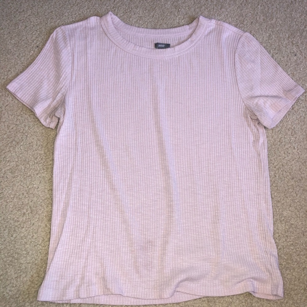 Aerie Short Sleeve Purple Top